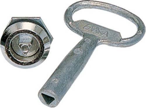 Hager FZ450 Dreikantverschluss mit 7mm Schließung in Silber und Weiß - Bild 1
