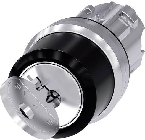 Siemens Schlüsselschalter 3SU1050-4BC01-0AA0 in Schwarz mit IP66, IP67, IP69/IP69K Schutzart und Metallgehäuse - Bild 1