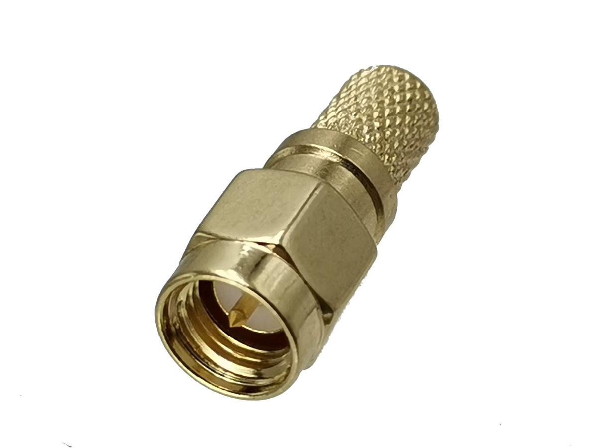 10 Stück SMA Stecker zum Crimpen in Gold für RG-8X und LMR-240 Kabel - Bild 2