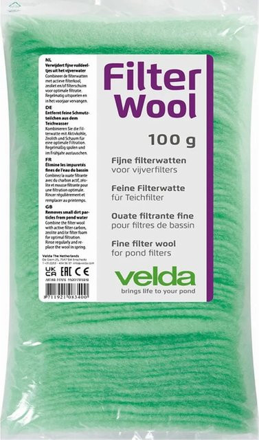 Velda Teich Filterwatte für die mechanische Reinigung, Blaugrün, 100 g - Bild 1