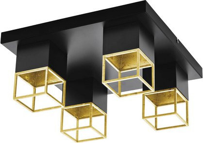 Eglo Wand- und Deckenleuchte Montebaldo aus Stahl in Schwarz und Goldfarben - Bild 1