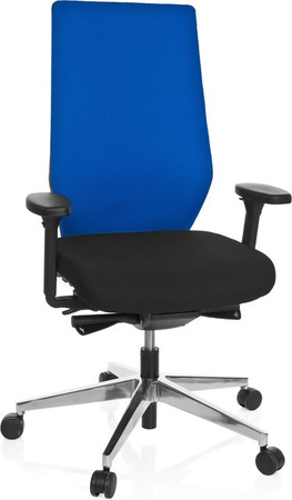 hjh OFFICE Profi Bürostuhl PRO-TEC 700 mit Armlehnen und Rollen aus Stoff und Stahl