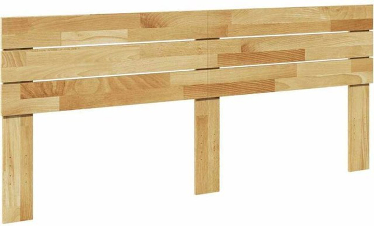 Vidaxl Kopfteil aus Massivholz Eiche Natur in Braun im skandinavischen Design, Breite: 180 cm - Bild 1