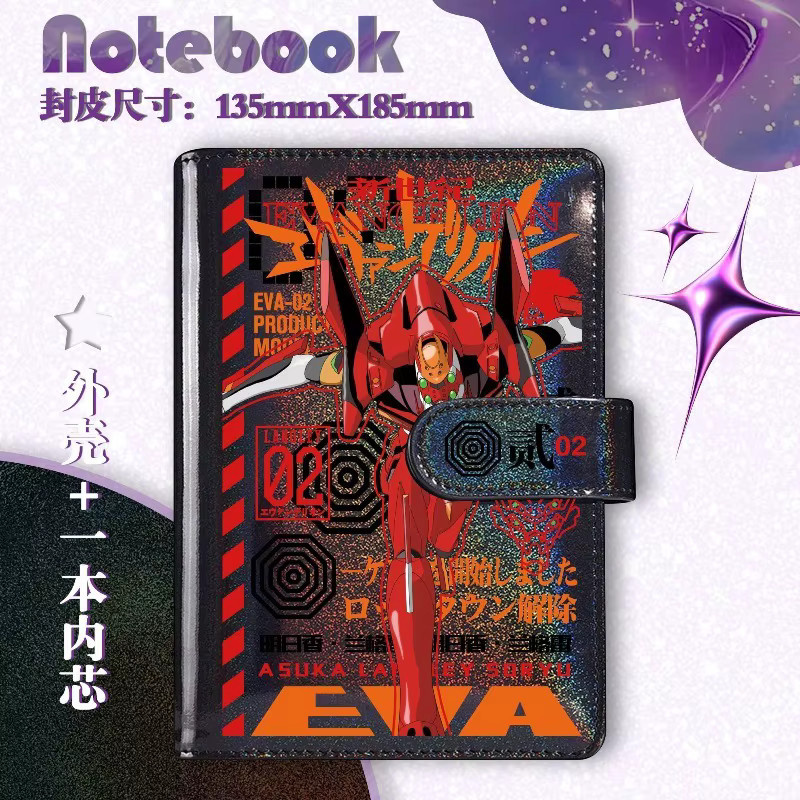 Bandai EVA Neon Genesis Evangelion Notizbuch mit Ayanami Rei Motiv, Hardcover Tagebuch in Multicolour - Bild 2