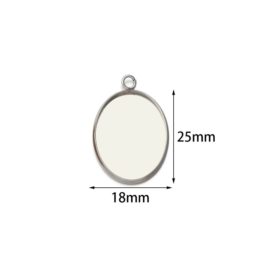 Anhänger Basis Blank, Edelstahl, 18x25mm, Unisex - Bild 1
