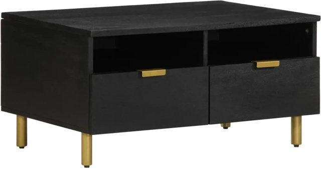 vidaXL Couchtisch Schwarz in Rechteckform aus Holzwerkstoff und Metall B/T/H: 80 x 54 x 40 cm - Bild 1