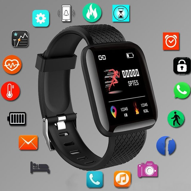 CHAONB Smartwatch, Schwarz, Silikon, 44 mm, Unisex - Bild 1