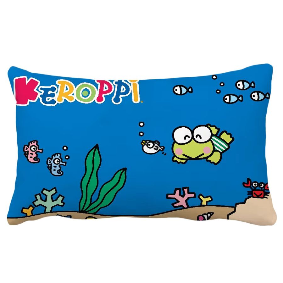 Sanrio Kissenbezug K-Keroppi Frosch Kawaii Cartoon Design in Grün für Sofa und Wohnzimmer - Bild 5