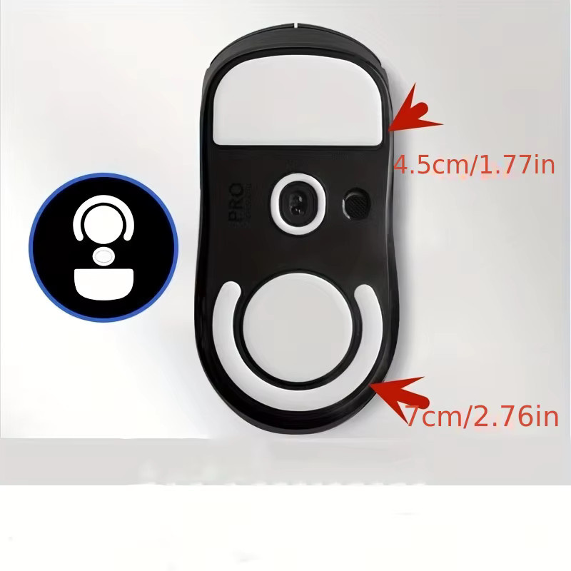 2er-Pack Maus-Skates für Logitech GPW2 Wireless in Weiß mit abgerundeten Kanten - Bild 4