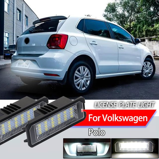 2er-Set LED Kennzeichenbeleuchtung in Weiß für VW Polo (6N2, 9N, 6R) von 2000 bis 2014, Canbus-fehlerfrei - Bild 1