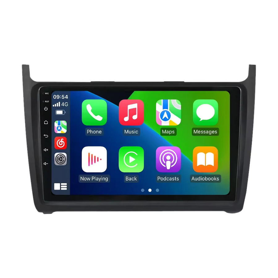 STRONGNAVI Multimedia Autoradio mit Android Auto und CarPlay für Volkswagen VW Polo 5 Limousine 2008-2020 inklusive GPS Navigation, Schwarz - Bild 6