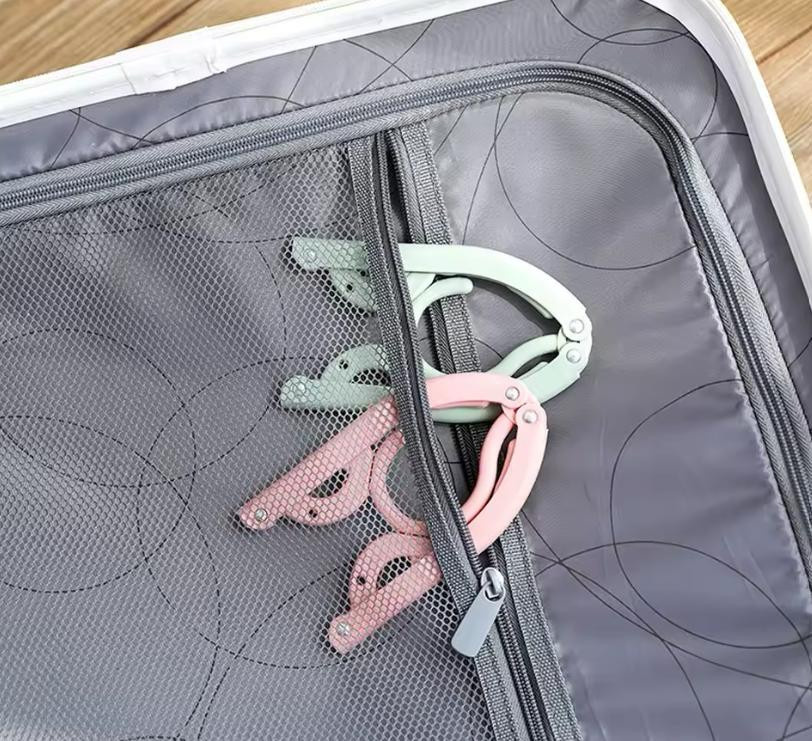 10er Set faltbare Reisekleiderbügel in Multicolor für unterwegs - Bild 2
