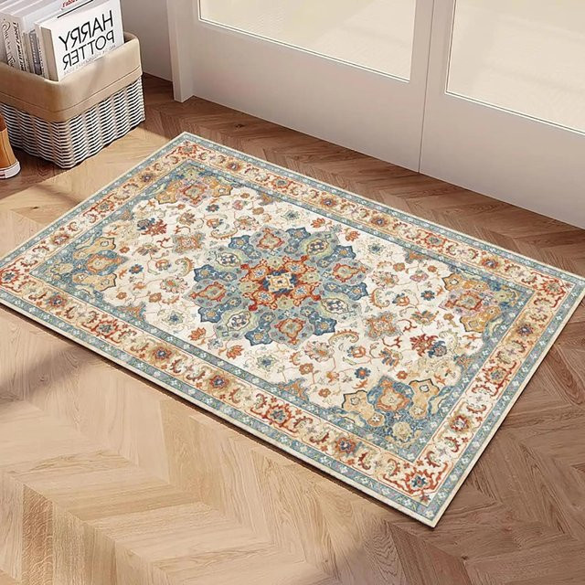 Lodestar Amerikanischer Boho-Teppich in Multicolour, maschinenwaschbare und rutschfeste Fußmatte aus Polyester für Badezimmer, Küche oder Flur, B/T: 60 x 40 cm - Bild 1