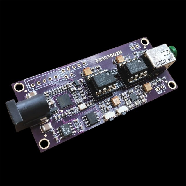Huo Guang Shu ES9039Q2M Decoder-Board mit I2S-Eingang und asynchronem USB-Modul - Bild 1