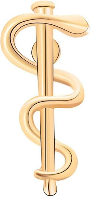 Schlangenstab-Brosche Metall, Schwarz/Gold/Silber, Damen - Bild 1