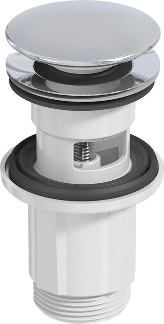 Prevex Pop-Up-Ventil-Set für Waschbecken aus Edelstahl in Silber/Weiß, 1 1/4 Zoll - Bild 1