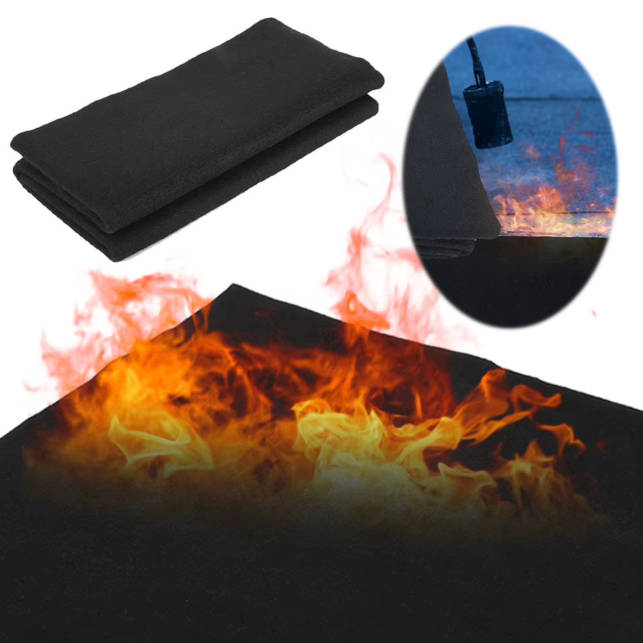 ALLOYSEED Feuerfeste Schweißdecke aus Carbonfilz in Schwarz, flammhemmende Matte für Grill, Räucherer und Ofen - Bild 4
