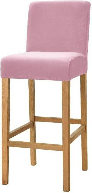 Yiran Furniture Samt Barhocker Stuhlbezug elastisch in Pink B/T/H: 20 x 18 x 2 cm - Bild 1
