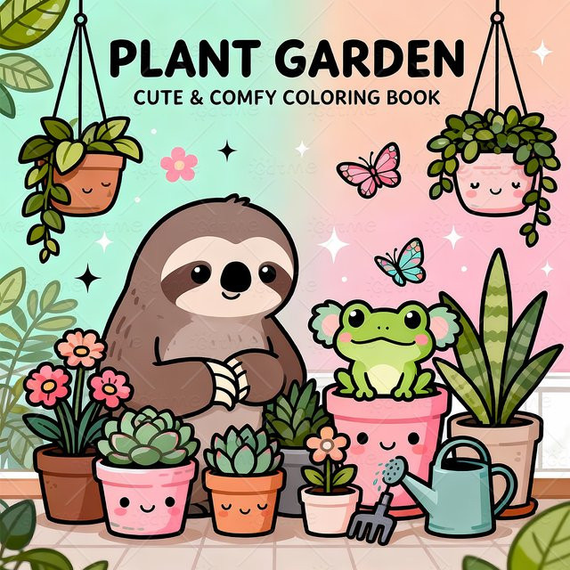 PLANT GARDEN Malbuch, Natur, für Erwachsene - Bild 1