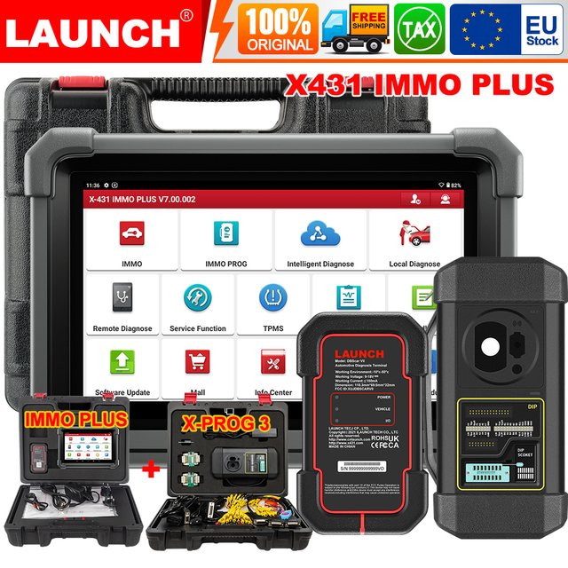 LAUNCH X431 IMMO Plus X-PROG Autodiagnosewerkzeug mit Schlüsselprogrammierung und 38 Reset-Funktionen in Schwarz - Bild 1