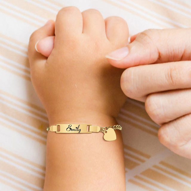 Meaeguet Herz-Armband, Edelstahl, Gold, Kinder - Bild 1