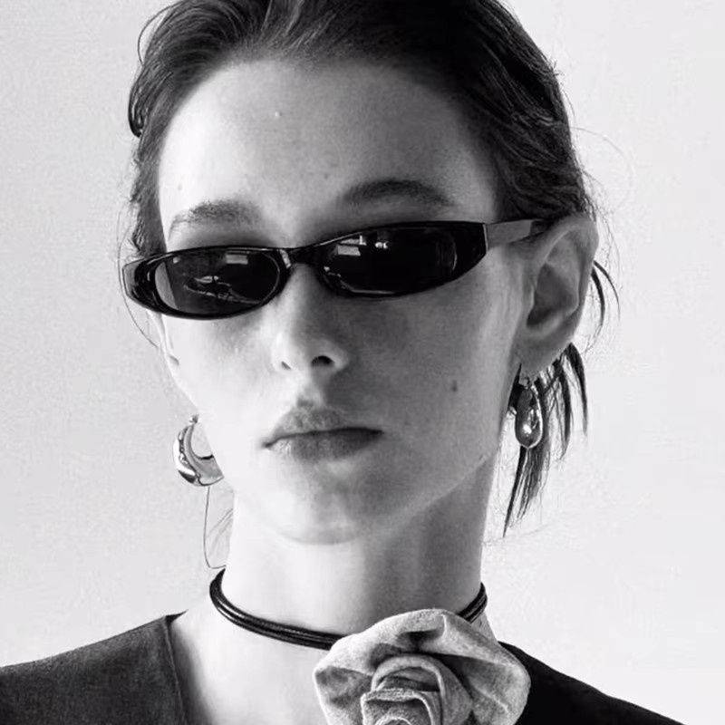 Arvin Cat-Eye Sonnenbrille, Vollrand, Unisex, schwarz, rot, Kunststoff - Bild 2