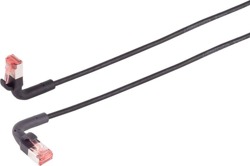 Lanview Cat6a U/FTP Patchkabel mit RJ-45 Steckern, Länge: 3 m, Schwarz - Bild 1