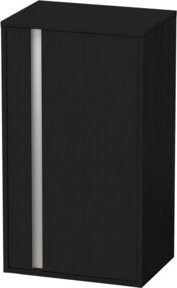 Duravit Ketho Halbhochschrank mit Glastüren in Eiche Schwarz, B/T/H: 50 x 36 x 88 cm - Bild 1