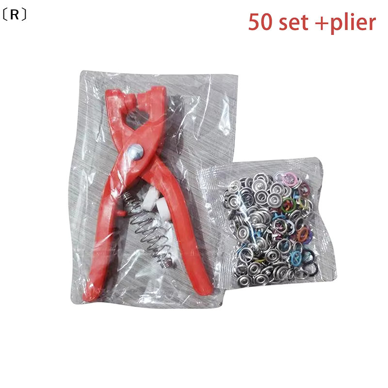 SigurColorful Metall-Nähknöpfe und Zangenwerkzeug Set für Kleidung und Taschen - Bild 2