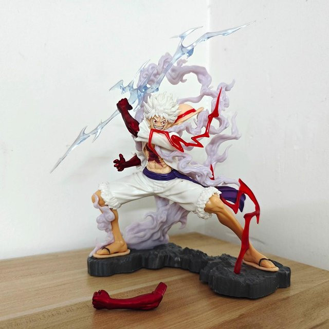 Fashnics One Piece Luffy Gear 5 Nika Statue Anime Figur 28cm - Bild 1