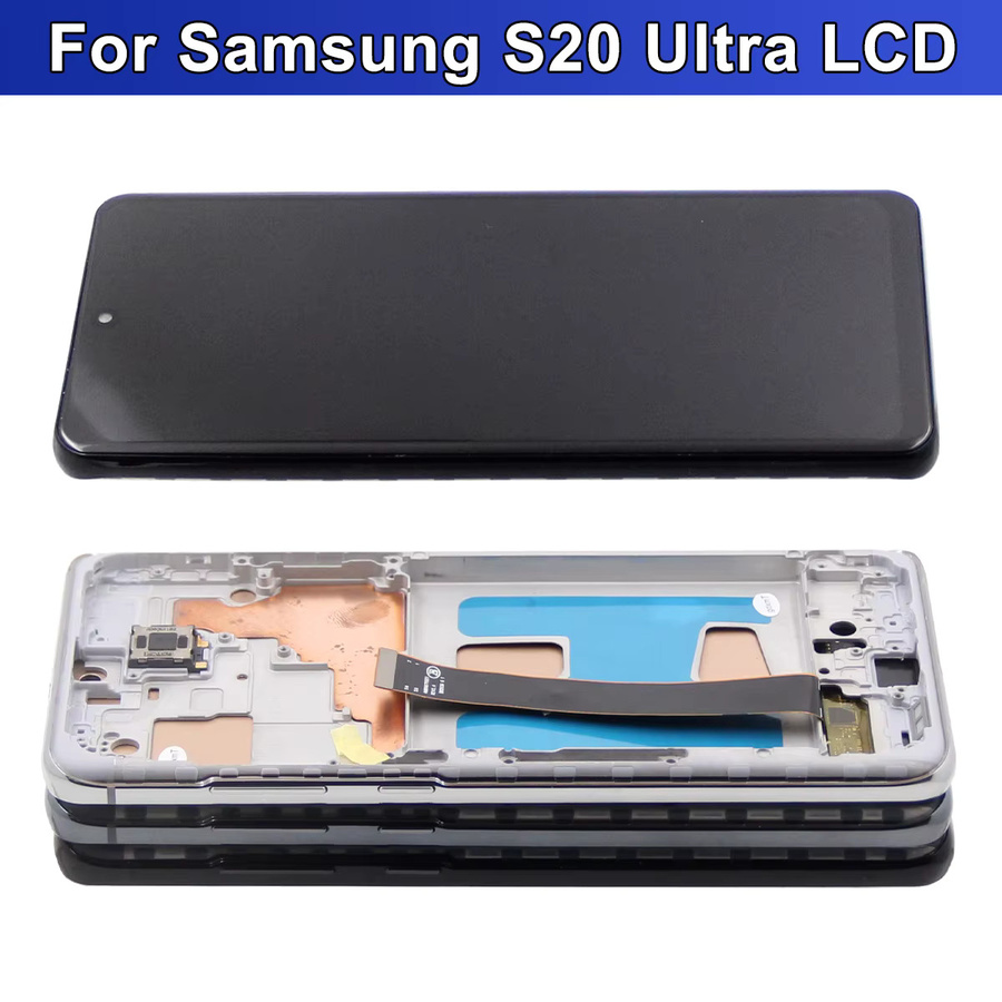 Samsung Galaxy S20 Ultra 5G Ersatz LCD Display Touch Screen mit Rahmen in Schwarz für SM-G988B/DS G988U - Bild 3