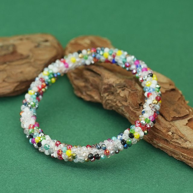 diffone Perlenarmband, Kristall-Rocailles, Bunt, Damen - Bild 1
