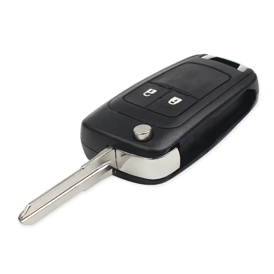Keyyou Modifiziertes Flip Remote Autoschlüssel Gehäuse für Chevrolet Cruze und Aveo, Farbe: Schwarz, inklusive ym28/hu43 Klinge - Bild 2