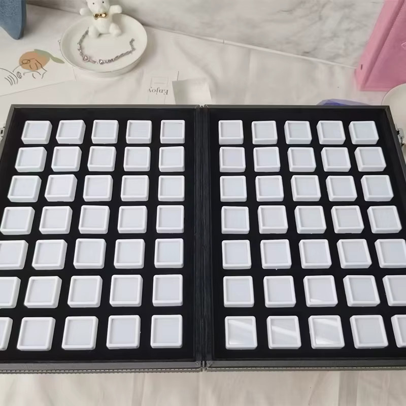 Lesaiyarr Aufbewahrungsbox, PU-Leder, Diamant-Organizer - Bild 4