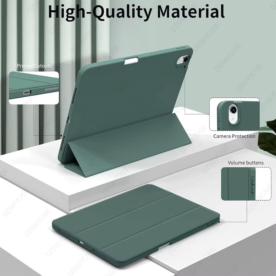DZSWYCASE Schutzhülle für iPad Air 11 M2 M3, iPad Pro 11, iPad 10 und iPad Mini 6 mit Stifthalter-Abdeckung in Blau oder Grün - Bild 4
