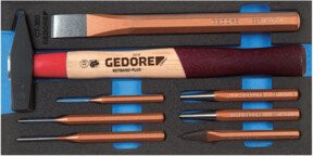 Gedore 1500 CT1-350 Meißel-Sortiment in Check-Tool-Modul, multicolor - Bild 1