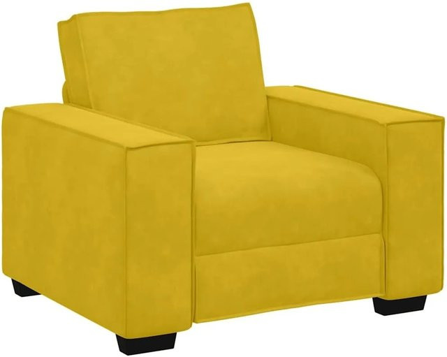 vidaXL Sessel Gelb aus Samt mit Armlehnen B/T/H: 100 x 78 x 84 cm - Bild 1