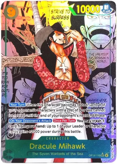 Bandai One Piece Dracule Mihawk Sammelkarten, Piraten, English - Bild 1