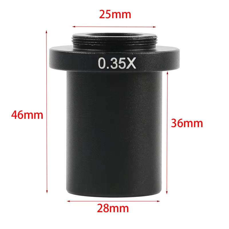 Eakins C-Mount Hilfs Okular Adapter in Schwarz für XDC-10A 120X 180X 300X Monokulare Mikroskop Objektive - Bild 2