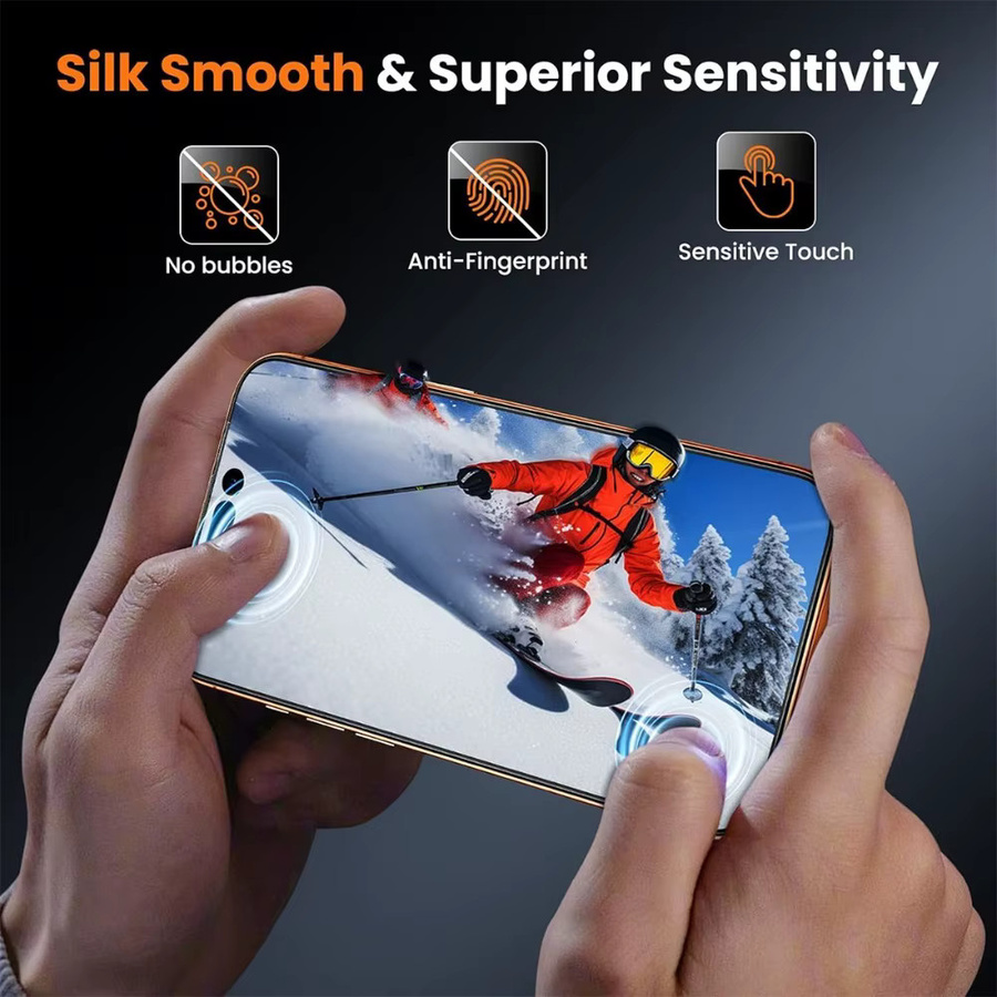 DIXSG 5er Set Panzerglas Vollabdeckung für iPhone 17 16 15 14 13 12 11 Pro Max Plus XR XS in Transparent - Bild 2