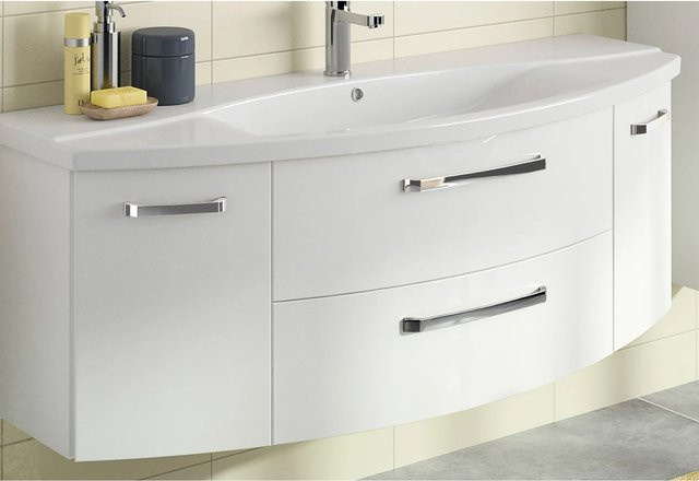 Pelipal Waschbeckenunterschrank Serie 4010 Weiß Hochglanz Breite: 140 cm - Bild 1