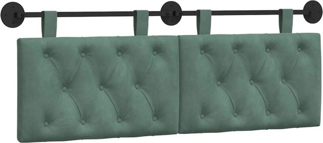 vidaXL Wandmontiertes Hängemodell in Meergrün aus Samt, Breite: 150 cm, Tiefe: 55 cm, Höhe: 7 cm - Bild 1