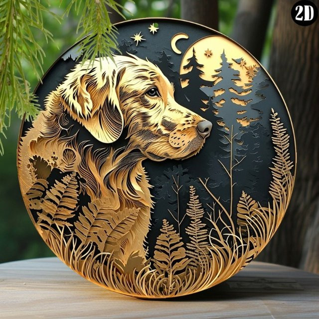 ONE TOLV Rundes Metallschild mit Federdesign und Kranz in Weiß, Wanddekoration aus Aluminium, Durchmesser: 20,3 cm - Bild 1