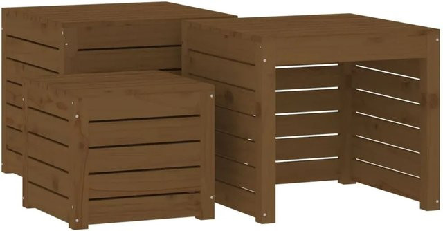 vidaXL 3-tlg. Gartenbox-Set aus Kiefer Massivholz in Honigbraun - Bild 1