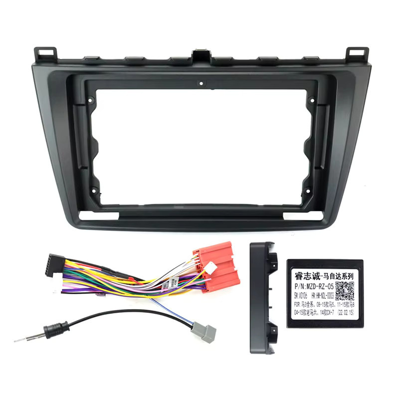 MEKEDE Autoradio Hauptrahmen Lünette Kit für Mazda 6 2008-2014, 9 Zoll Single Frame Armaturenbrett Panel, Schwarz - Bild 4