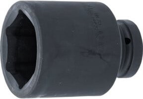 BGS Kraft-Steckschlüssel-Einsatz Sechskant tief, Antrieb Innenvierkant 25 mm (1 Zoll), Schlüsselweite 60 mm, Chrome-Molybdän-Stahl, Schwarz - Bild 1