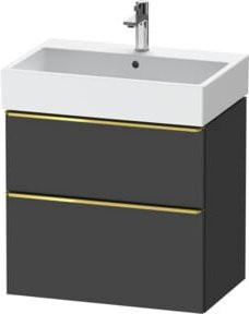 Duravit Waschtischunterschrank D-Neo in Grau Hochglanz, Wandhängend, B: 68,4 cm, T: 44,2 cm, H: 62,5 cm - Bild 1
