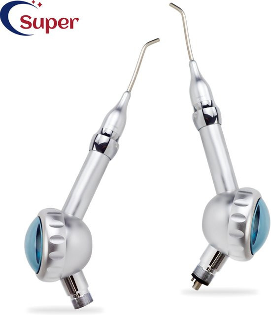 M&Y Dentaler Luftpolierer Air Abrasion Master in Silber mit Wasserspray für Zahnreinigung, Air Flow und Air Prophy Jet - Bild 1