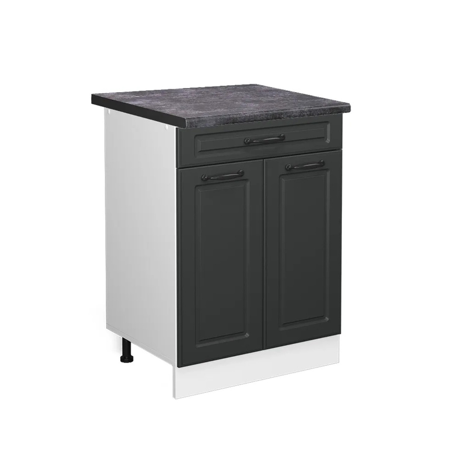 Vicco Küchenunterschrank R-Line in Anthrazit und Weiß im Landhausstil mit Schubladen, Breite: 60 cm, Höhe: 81,6 cm, Tiefe: 60 cm - Bild 2