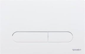 Duravit Betätigungsplatte DuraSystem aufgesetzt, mechanisch, Dual Flush, weiß - Bild 1